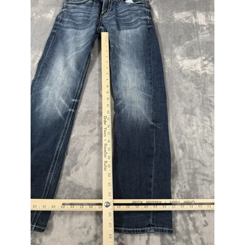 BKE Jake Straight Men's Jeans Size 30x32 Dark Wash Stretch Distressed Denim